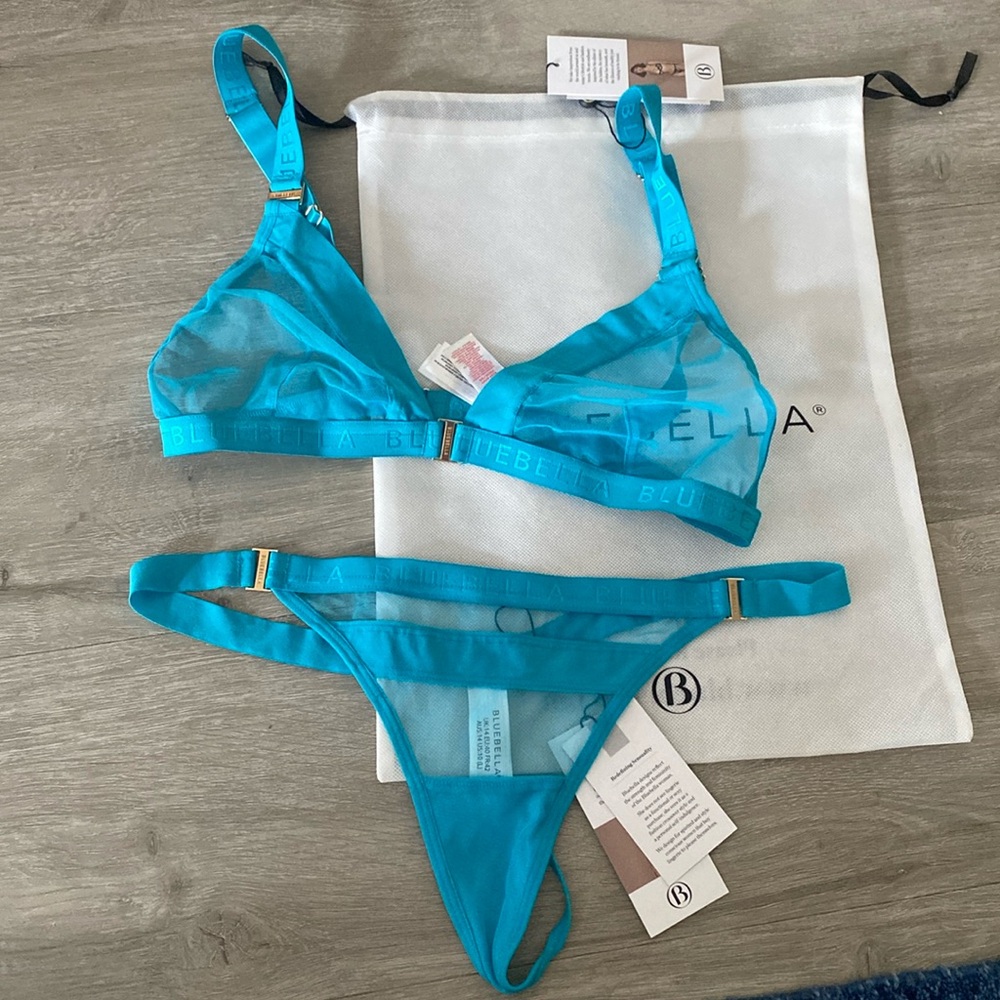 Bluebella Lilia mesh lingerie set, size L